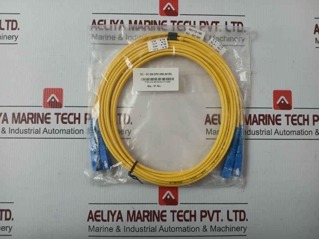 New Condition Fibre Optic Cable Set Ftek-dx-sm-sc/Sc-pc-03M Duplex Sm Sc-sc P.C. 3M