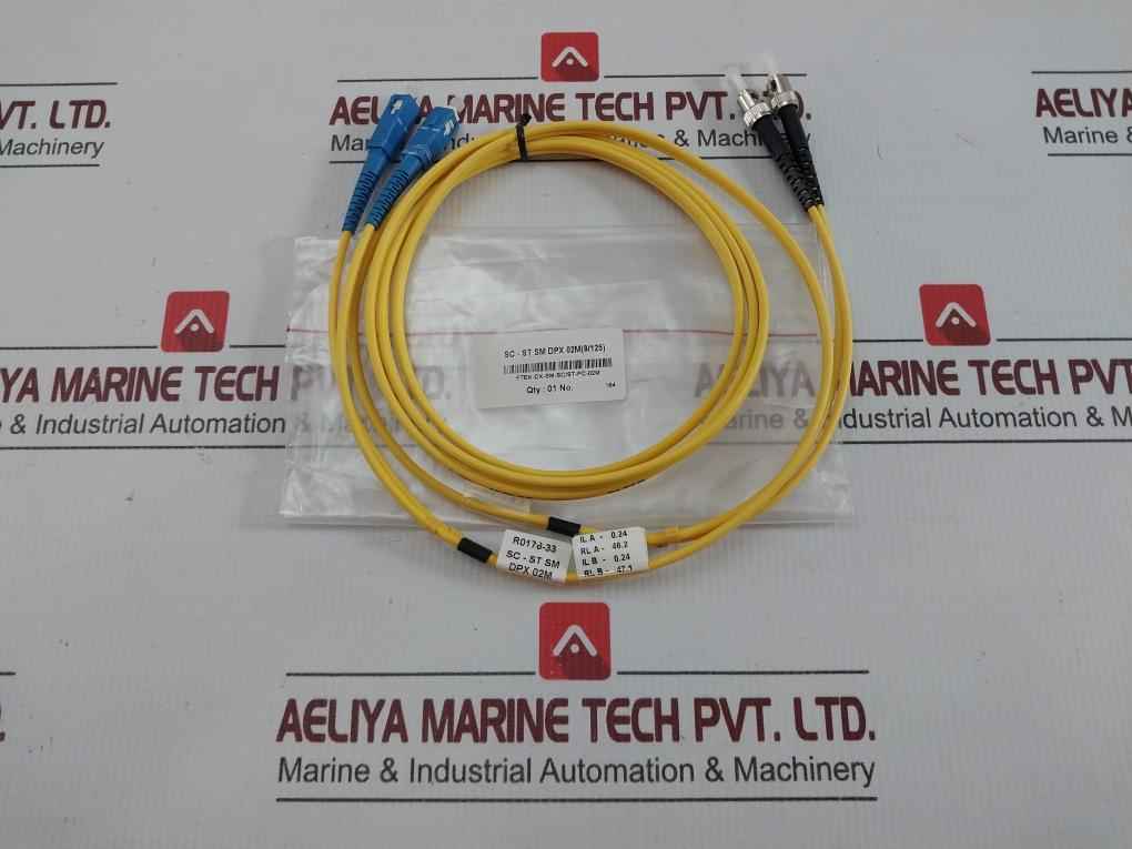 New Condition Fibre Optic Cable Set Ftek-dx-sm-sc/St-pc-02M