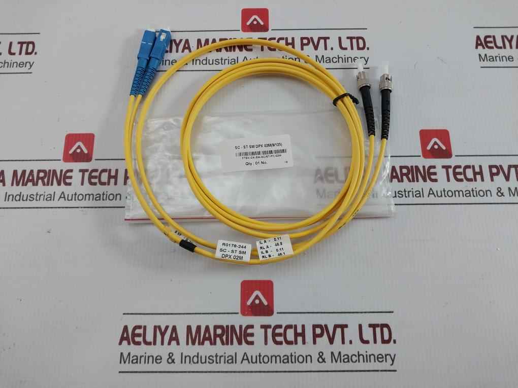 New Condition Fibre Optic Cable Set Ftek-dx-sm-sc/St-pc-02M
