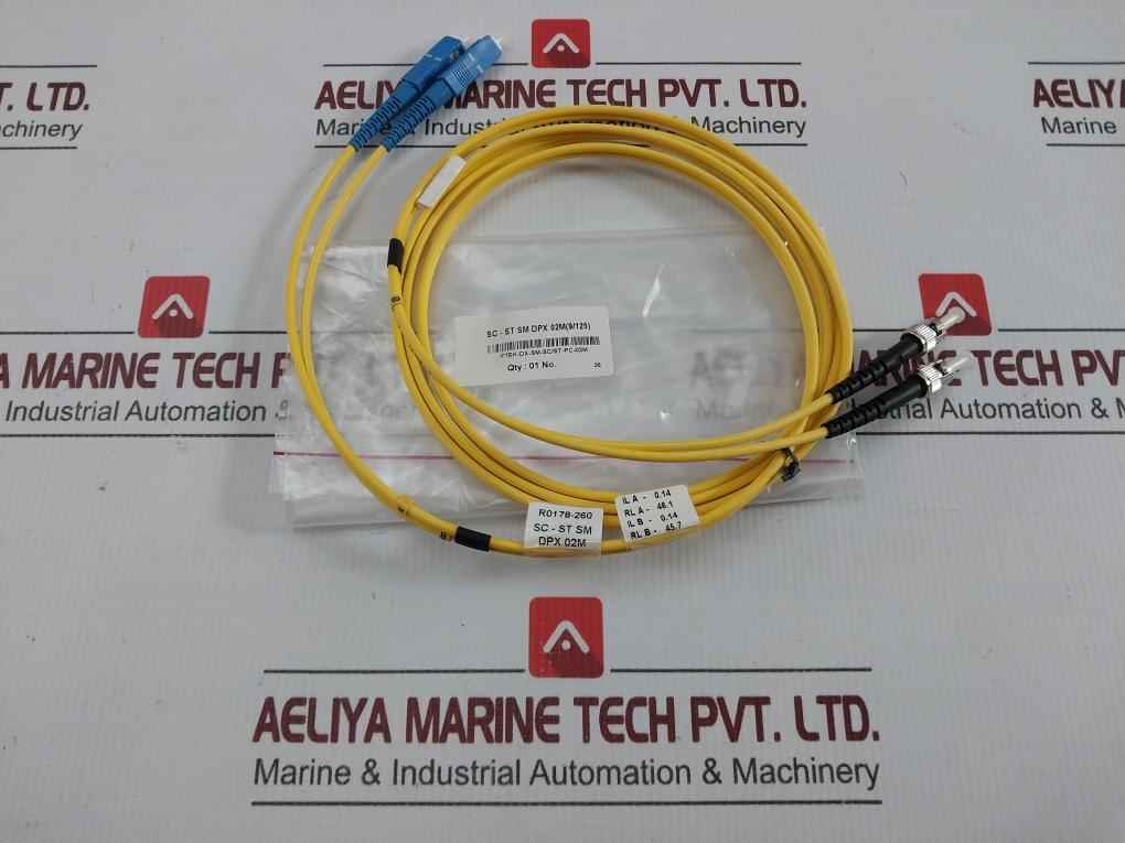 New Condition Fibre Optic Cable Set Ftek-dx-sm-sc/St-pc-02M