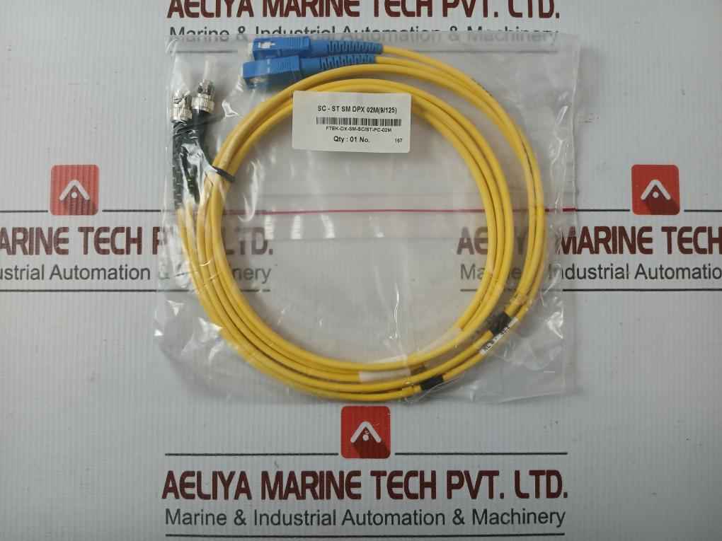 New Condition Fibre Optic Patch Cable Set Ftek-dx-sm-sc/St-pc-02M