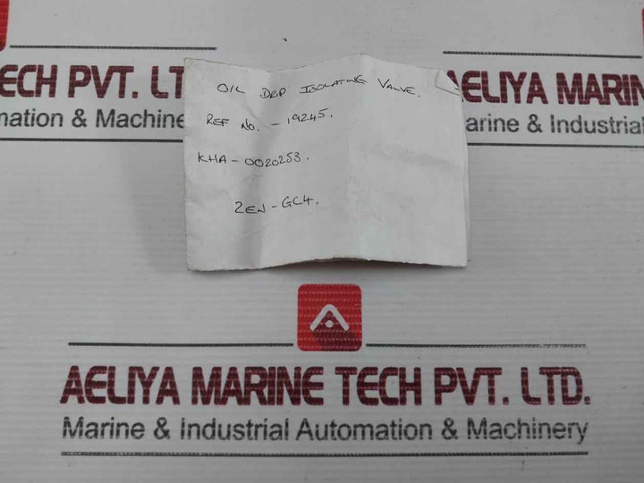 New Condition Oil Drip Isolating Valve 19245