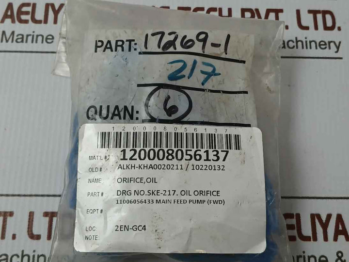 New Condition Oil Orifice 17269-1