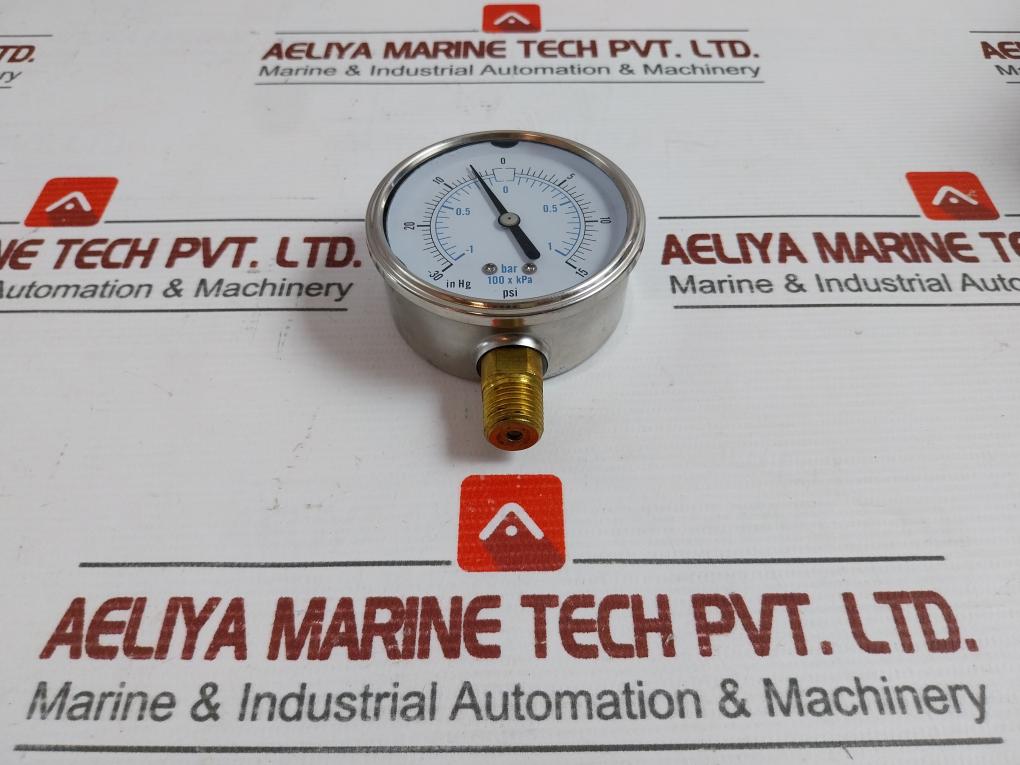 New Condition Pressure Gauge In Hg -30 To 15 Psi
