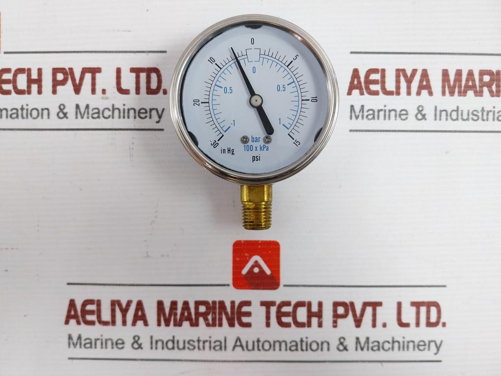 New Condition Pressure Gauge In Hg -30 To 15 Psi