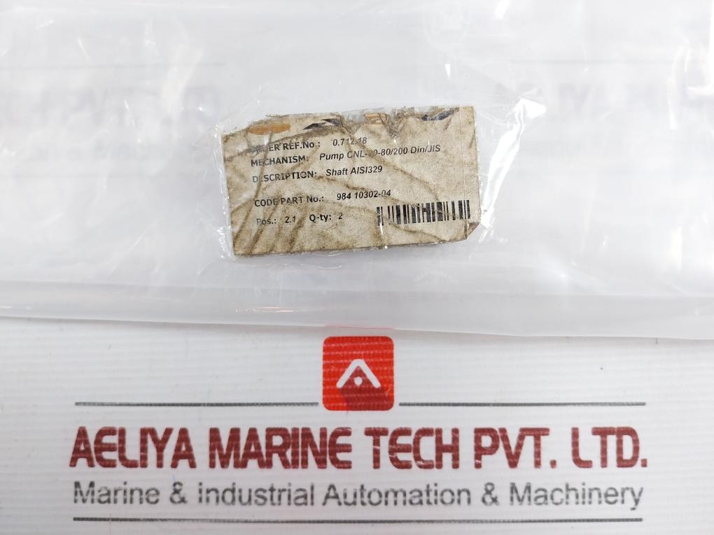 New Condition Shaft Aisi329 984 10302-04 Alfa Laval