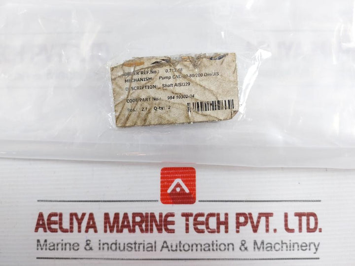 New Condition Shaft Aisi329 984 10302-04 Alfa Laval