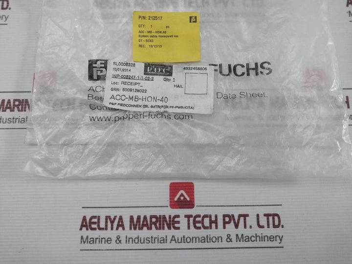 New Fiedconnex Cable 4Mtr For Ff-pwr-iota Brand Pepperl+Fuchs Acc-mb-hon-40