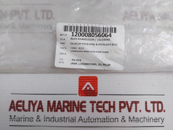 New Oil Relay Pistn Spinl & Pistn Assy 21861 X215
