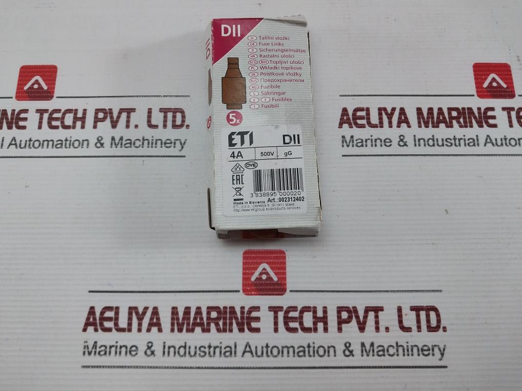 New Slow Blow Diazed Fuse Link 4D27Sb Brand Altech 4A 500V (1 Boxes = 5 Pieces)