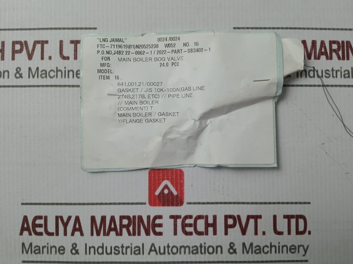 Nichias 10K 100A Spiral Wound Gasket 10K X 100A X 4.5Mm (T) Sb3402-1