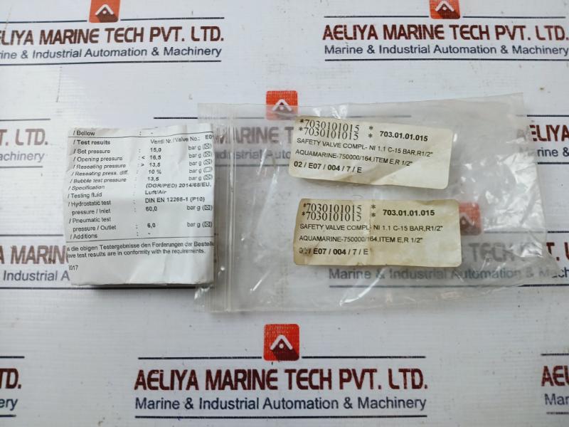 Niezgodka 1.1 C Safety Relief Valve Compl-ni 15 Bar (G) 1.4104