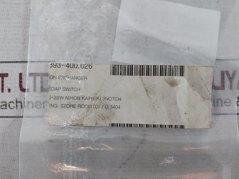 Nihon Kaiheiki S-3Bw Soap Switch 5A 125V Ac 3-notch