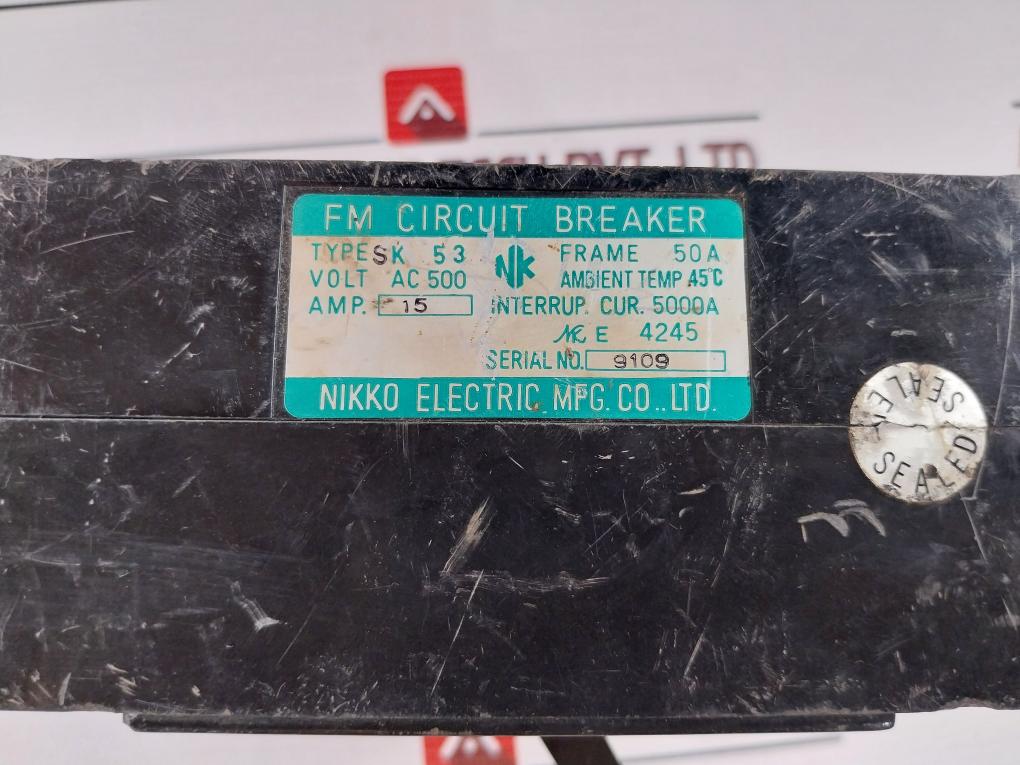 Nikko Electric Sk53 Fm Circuit Breaker 15A Nke4245