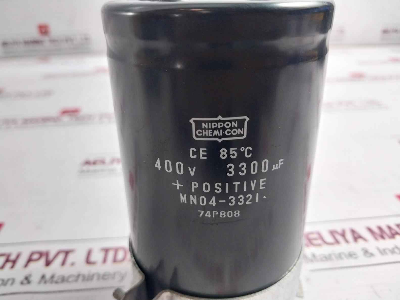 Nippon Chemi-con Mn04-3321 Capacitor 400V 3300Uf 74P808 Ce 85C