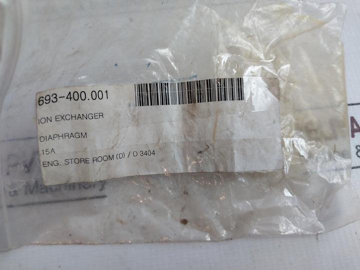 Nippon Daiya Valve Diaphragm For Valve Ion Exchanger 15A 95 05 E P