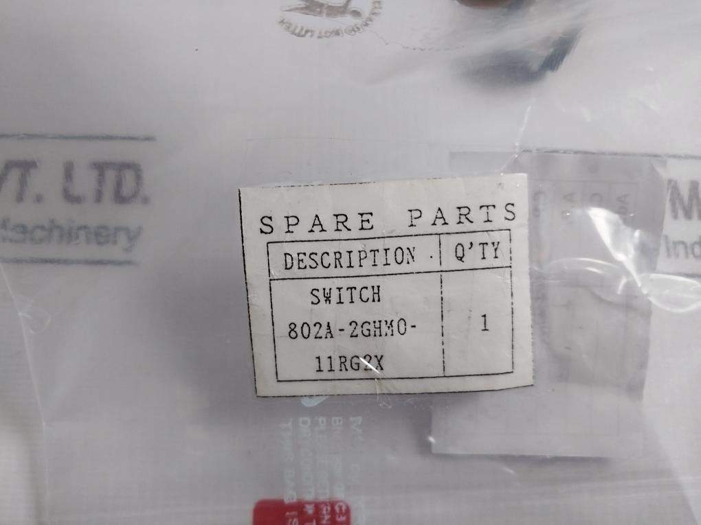Nippon Denyo 802 Lock Switch 802a-2ghm0-11rg2x
