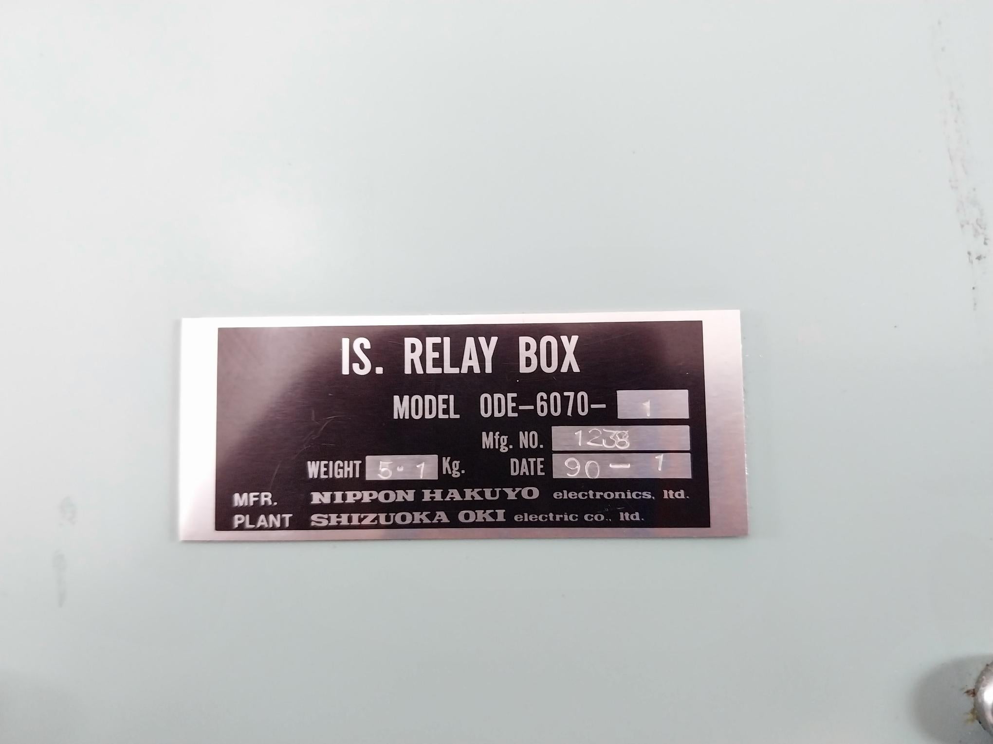 Nippon Hakuyo Electronics Ode-6070-1 Is. Relay Box Dc7V 6Ma Ac/Dc 250V 5A