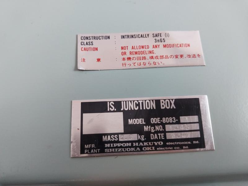 Nippon Hakuyo Electronics Ode-8083-1 Junction Box 1245 Class 3Ng5