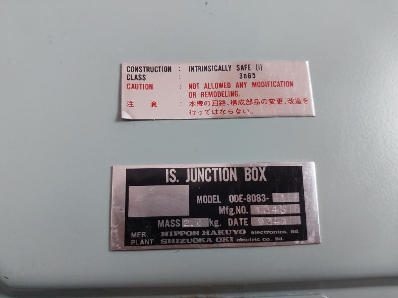 Nippon Hakuyo Electronics Ode-8083-1 Junction Box 1245 Class 3Ng5