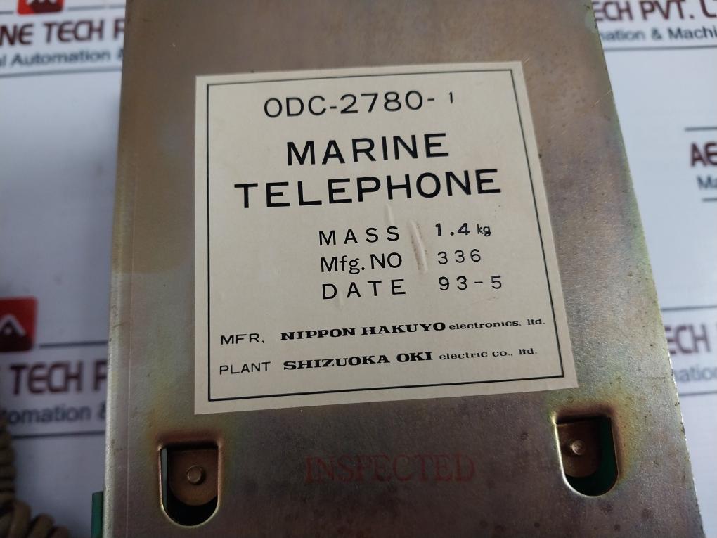 Nippon Hakuyo Odc-2780-1 Marine Telephone, Apu901-4070p001