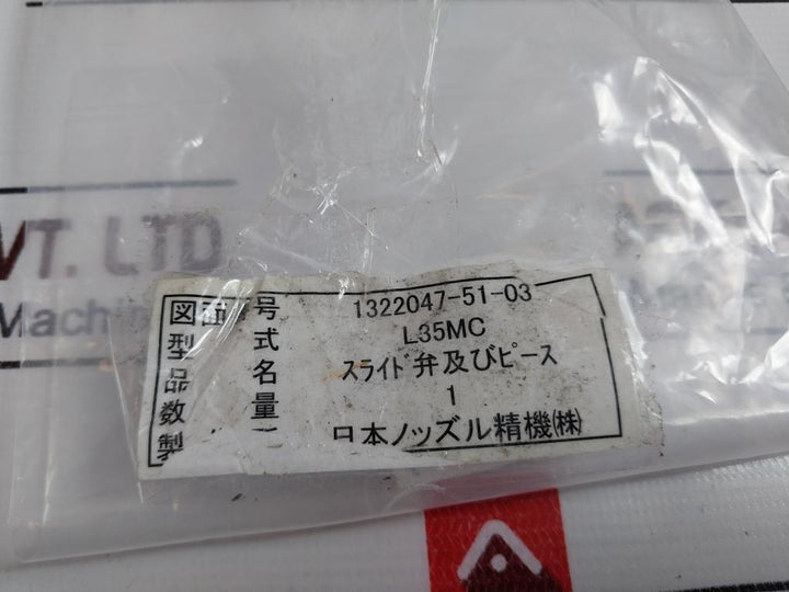 Nippon Nozzle Seiki L35MC Slide Valve 1322047-51-03