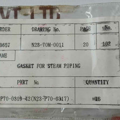 Nippon Pillar 6633 Gasket For Steam Piping (1Box = 16Pcs)