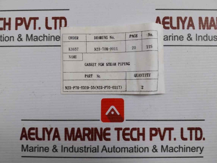 Nippon Pillar 6633 Steam Piping Gasket 1 Box = 4 Pieces
