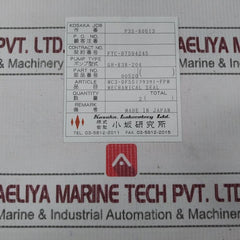 Nippon Pillar Ccu30-dfk6A-055 Mechanical Seal Gh-r3B-204