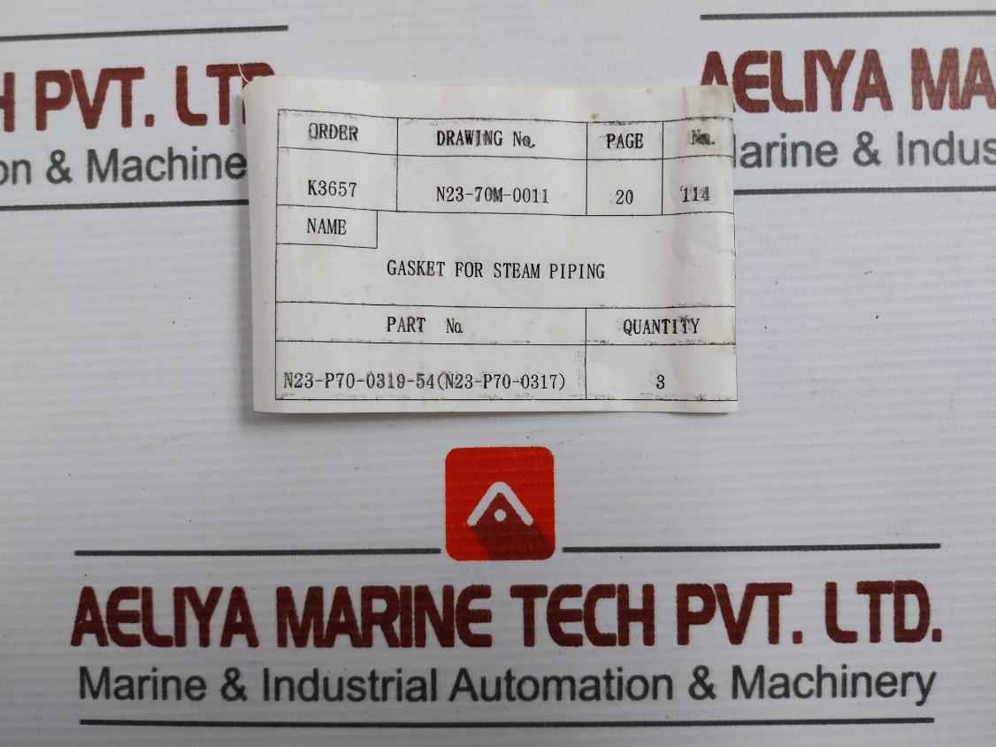 Nippon Pillar N23-p70-0319-54 Steam Piping Gasket 1 Box = 3 Pieces