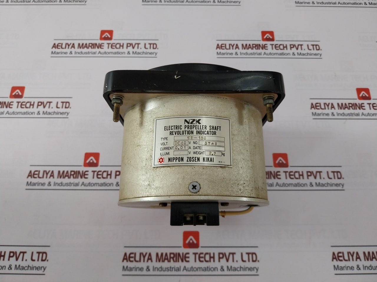 Nippon Zosen Kikai Fe-130 Electric Propeller Shaft Revolution Indicator Dc40V