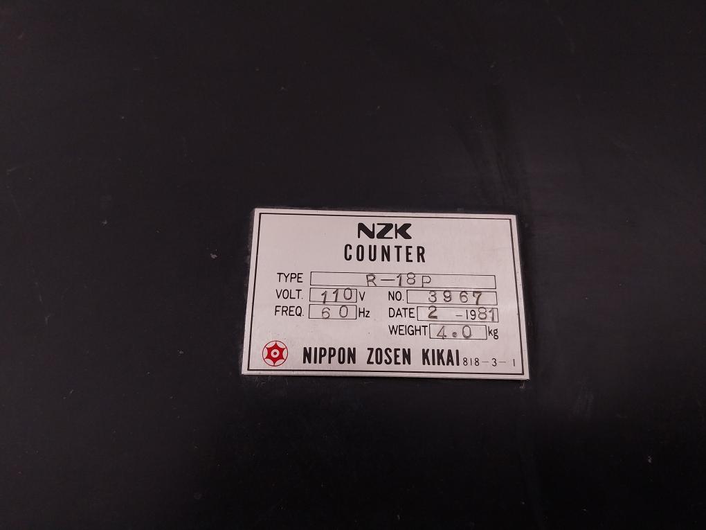 Nippon Zosen Kikai R-18P Counter 110V 60Hz