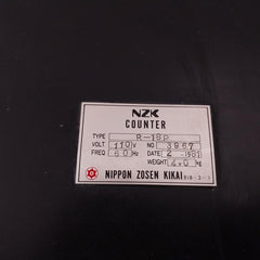 Nippon Zosen Kikai R-18P Counter 110V 60Hz