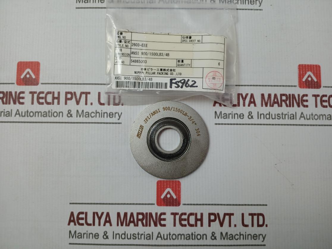 Nippon Pillar 2603-eee Spiral Wound Gasket Ansi 900/1500Lb3/4B Fs962