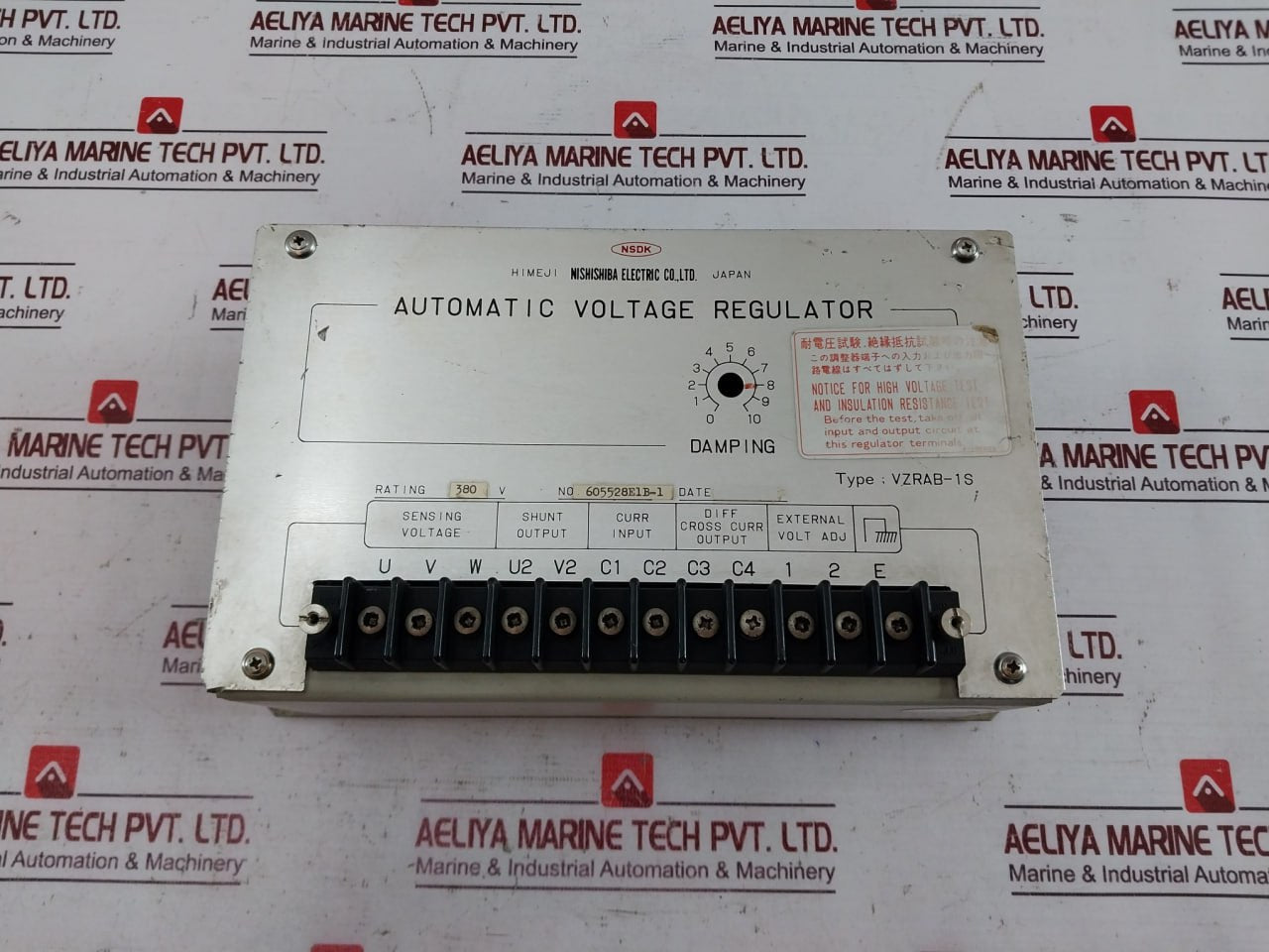 Nishishiba Electric Vzrab-1S Automatic Voltage Regulator 380 V 4-102089-1
