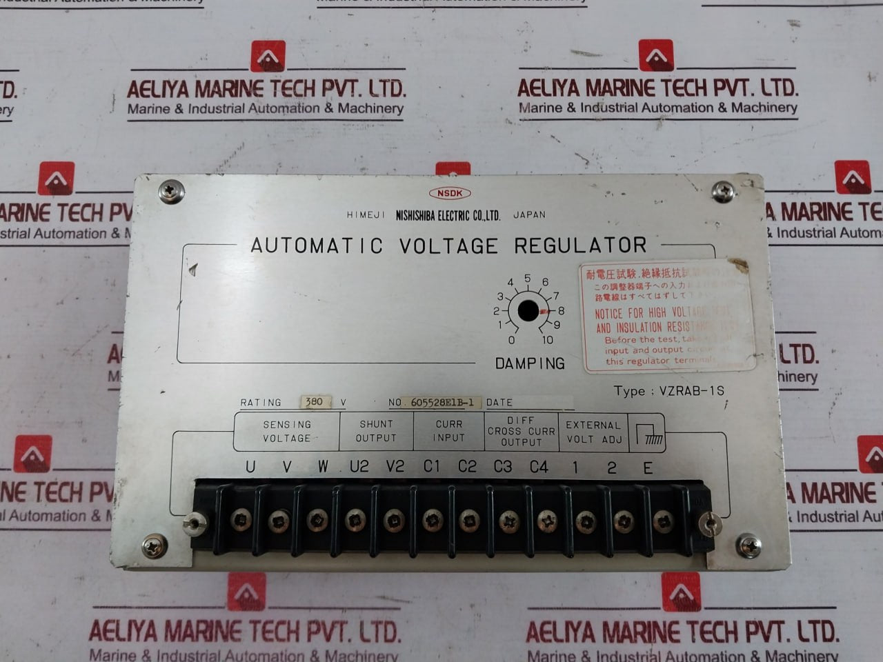 Nishishiba Electric Vzrab-1S Automatic Voltage Regulator 380 V 4-102089-1