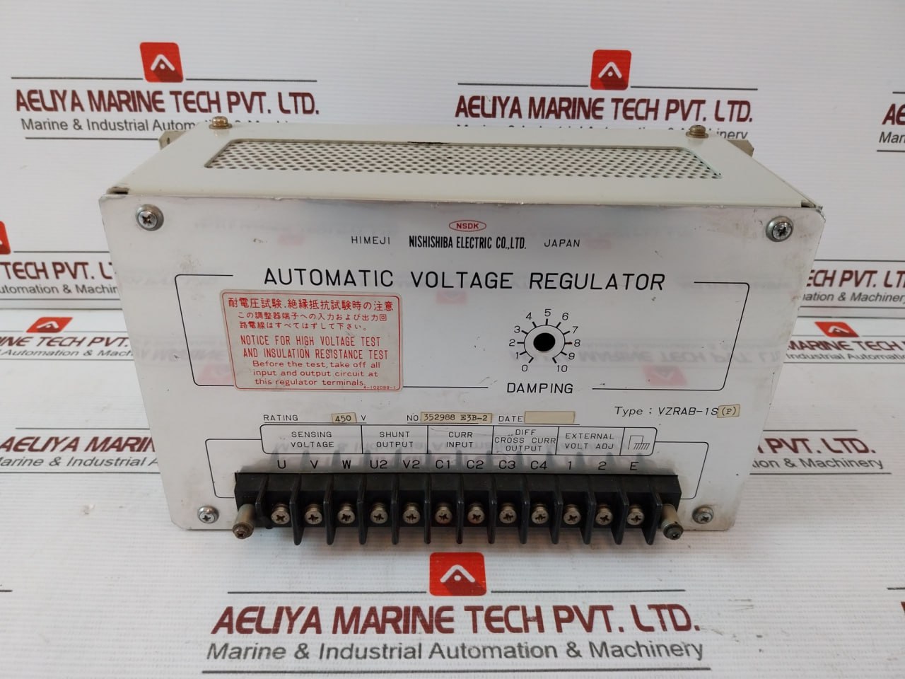 Nishishiba Electric Vzrab Vzrab-1S(P) Automatic Voltage Regulator 352988 E3B-2