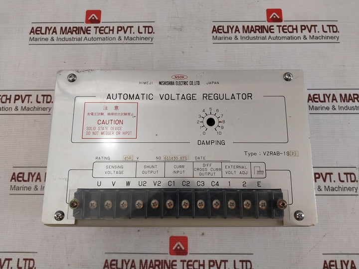 Nishishiba Electric Vzrab-1S(P) Automatic Voltage Regulator 450V 611430 Ey1