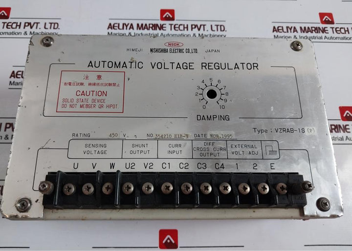 Nishishiba Electric Vzrab-1S(P) Automatic Voltage Regulator 450V