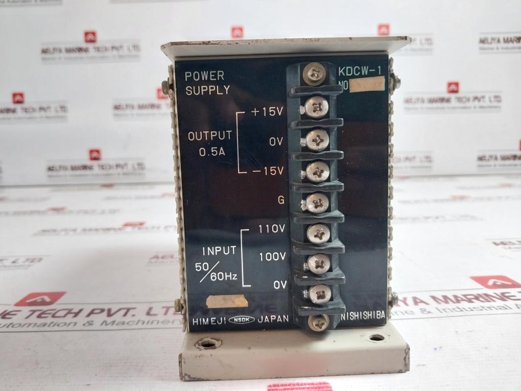 Nishishiba Kdcw-1 Power Supply 110V 100V 50/60Hz +15V 0V -15V 0.5A 4-102089-1