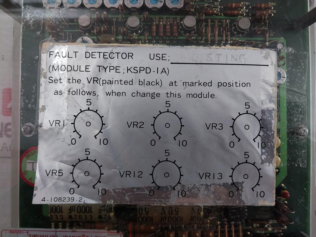 Nishishiba Kspd-1A Fault Detector Pcb 8404257 Ch 4-108239-2, 4-102089-1