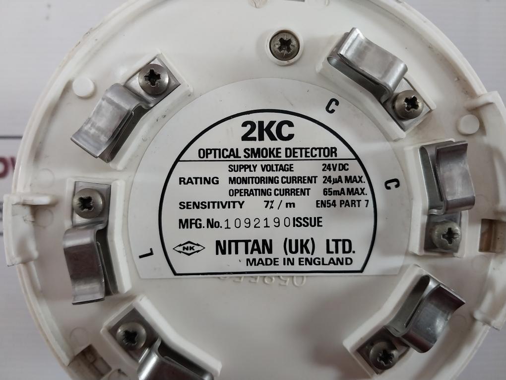 Nittan 2Kc Optical Smoke Detector 24Vdc 24Ua 65Ma En54