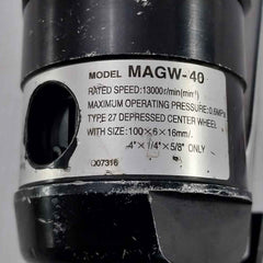 Nitto Kohki Magw-40 Pneumatic Angle Air Grinder 0.6Mpa 13000R/Min(Min-1)