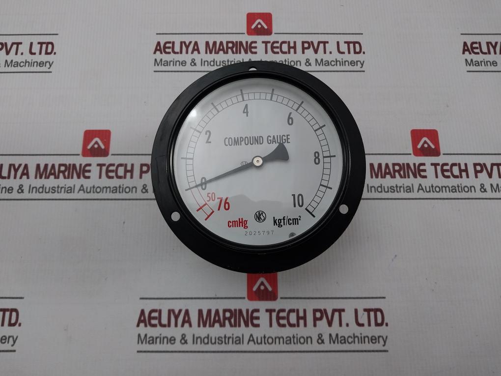 Nks Compound Gauge Cmhg -76-0-10 Kgf/Cm2