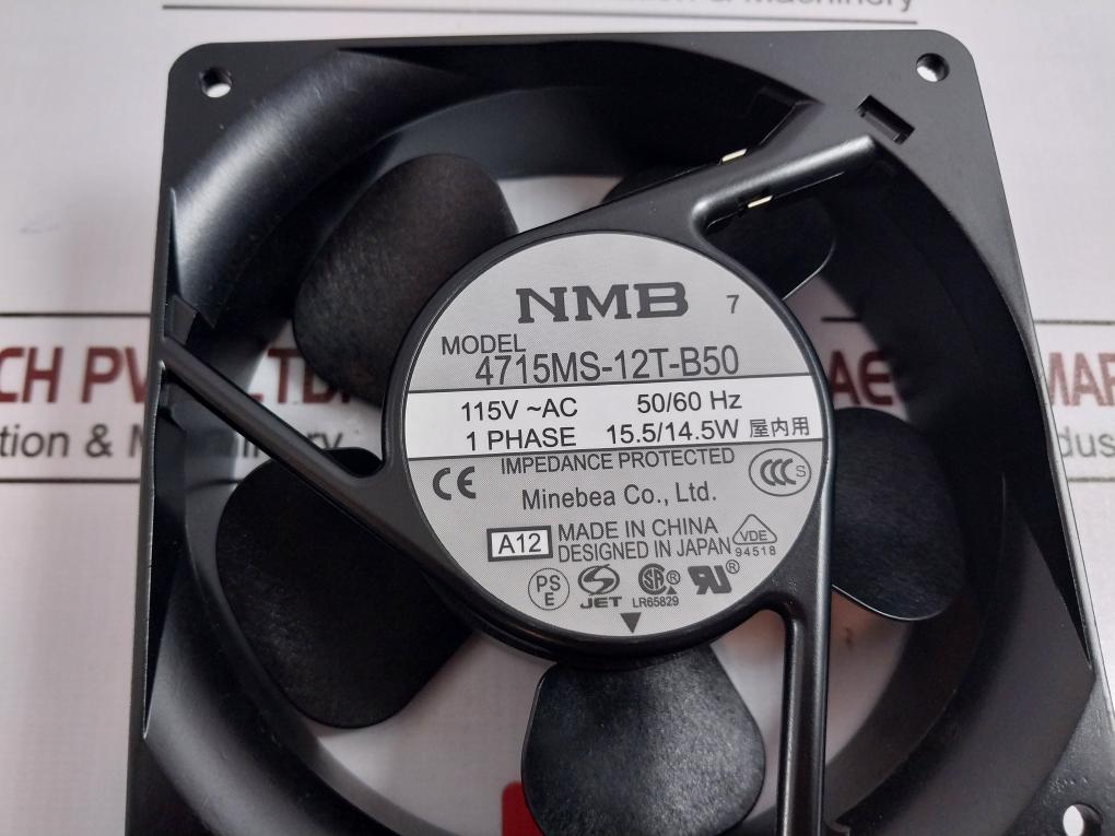 Nmb 4715Ms-12T-b50 Ac Axial Fan 50/60Hz 15.5/14.5W 0.98/1.46W St29-1 7142195