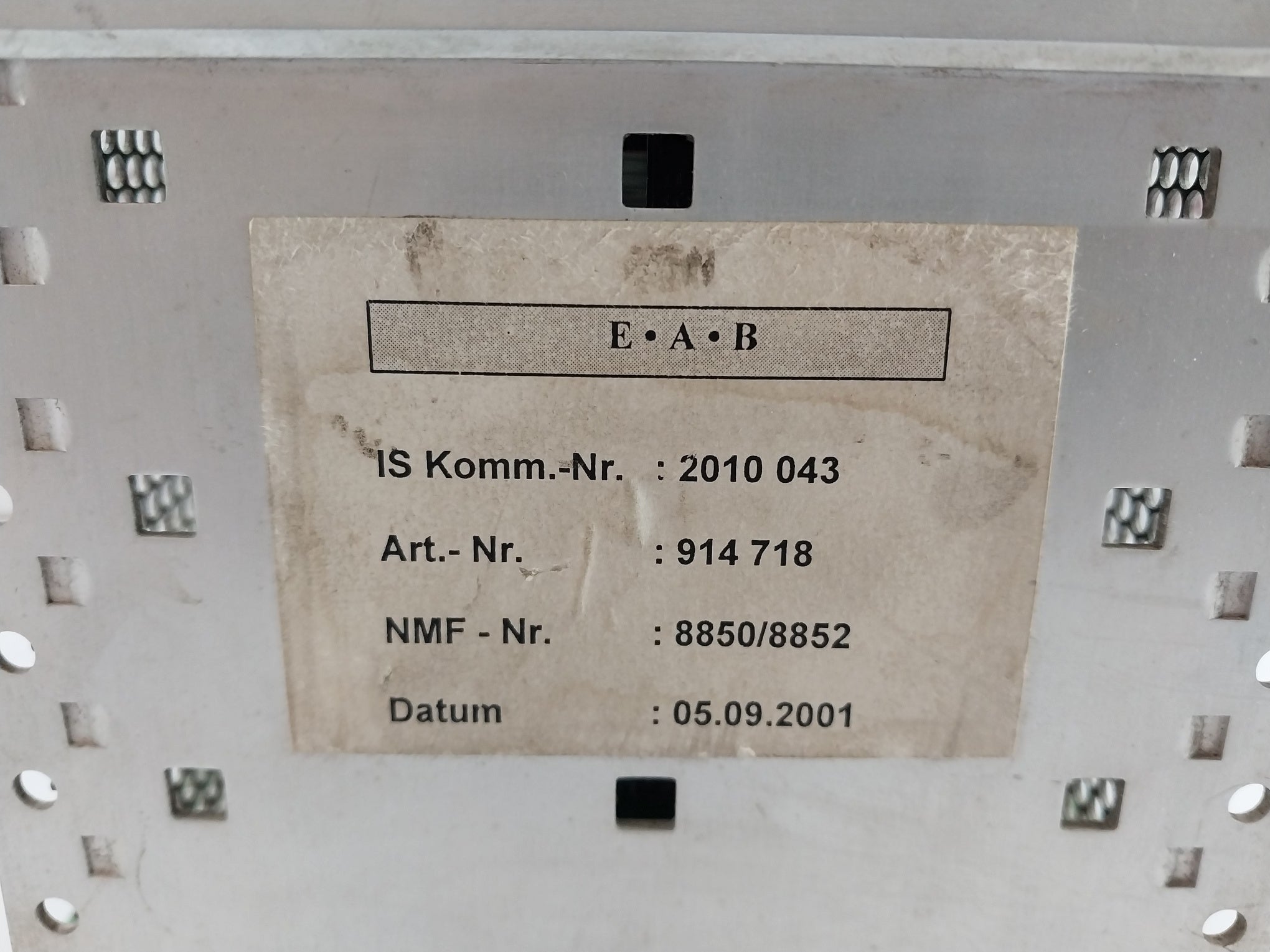 Nmf 914 718 Smk 16, Srk 04 Control Panel
