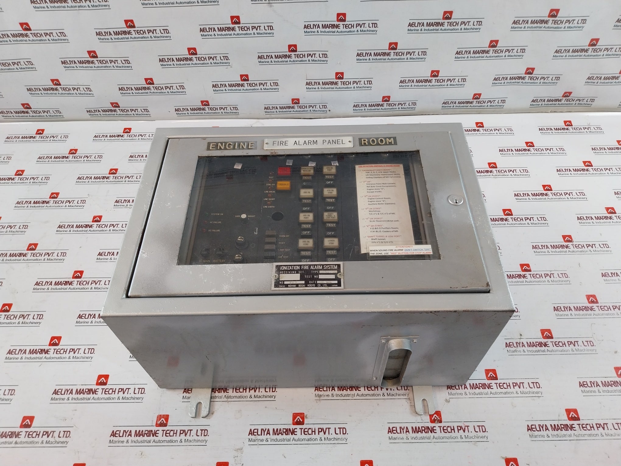 Nohmi Bosai Fac512A-8L Fire Alarm Panel Engine Room