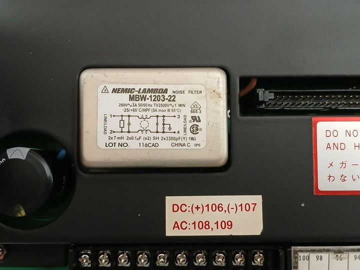 Noise Filter Pcb Assy 250V-3A 50/60Hz Mbw-1203-22 Nemic-lambda