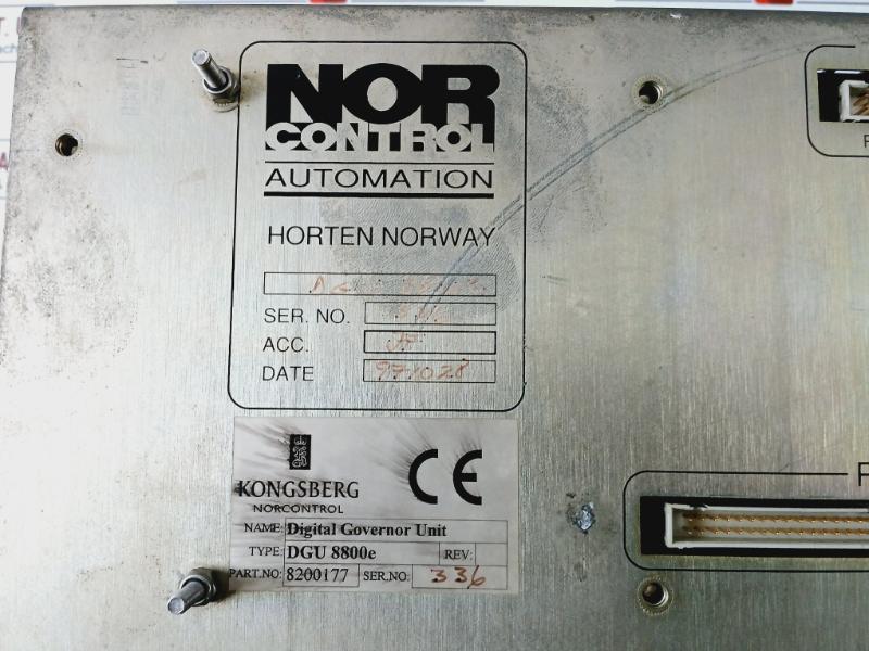 Nor Control DGU 8800E Digital Governer Unit 8200177 HER100261I NA1105.1