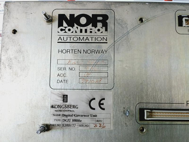 Nor Control DGU 8800E Digital Governer Unit 8200177 HER100261I NA1105.1